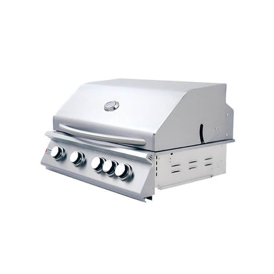 RCS Premier 32 Inch 4 Burner Built In Gas Grill With Rotisserie Burner | 430 Stainless Steel