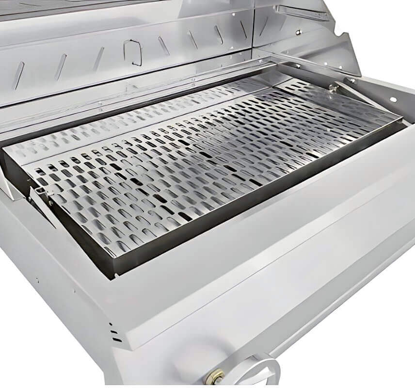 RCS Premier 32 Inch Stainless Steel Charcoal Built In Grill with Easy Charcoal Tray Adjustments
