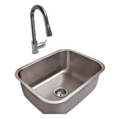 RCS Stainless Steel Undermount Sink | Pull-Down Hot And Water Faucet