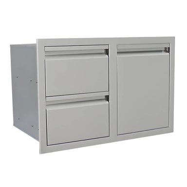 RCS Valiant 30 Inch Double Drawers with Propane Drawer Combo | 304 Stainless Steel Construction