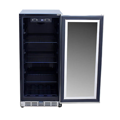 Summerset 15 Inch 3.2 Cu. Ft. Outdoor Refrigerator With Glass Door | Glass Door