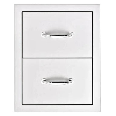 Summerset 17 Inch Stainless Steel Masonry Double Drawer