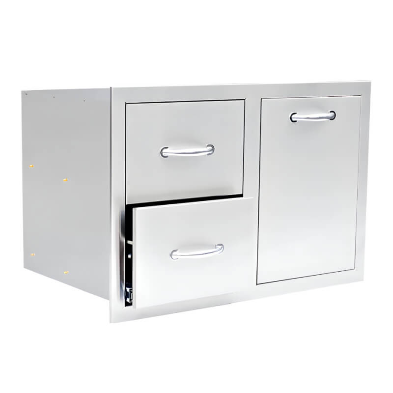 Summerset 33-Inch 2 Drawer and Propane Tank Pullout Drawer Combo | Flush Mounting