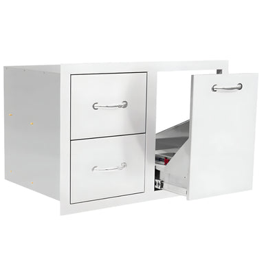 Summerset 33-Inch 2 Drawer and Propane Tank Pullout Drawer Combo