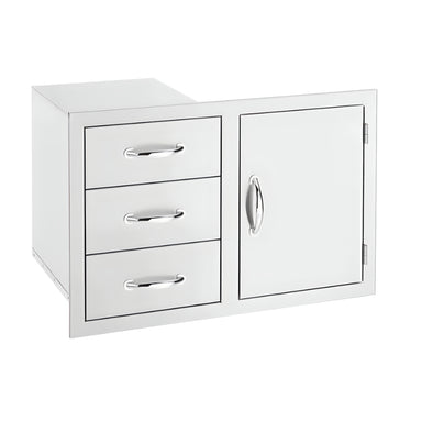 Summerset 33 Inch Flush Mount Triple Drawer and Access Door Combo 