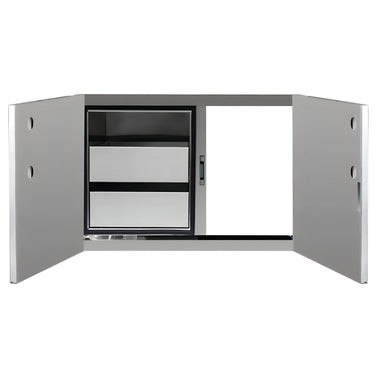 Summerset 36 Inch Two Drawer Dry Storage and Access Door Combo | Interior Storage and Access Door
