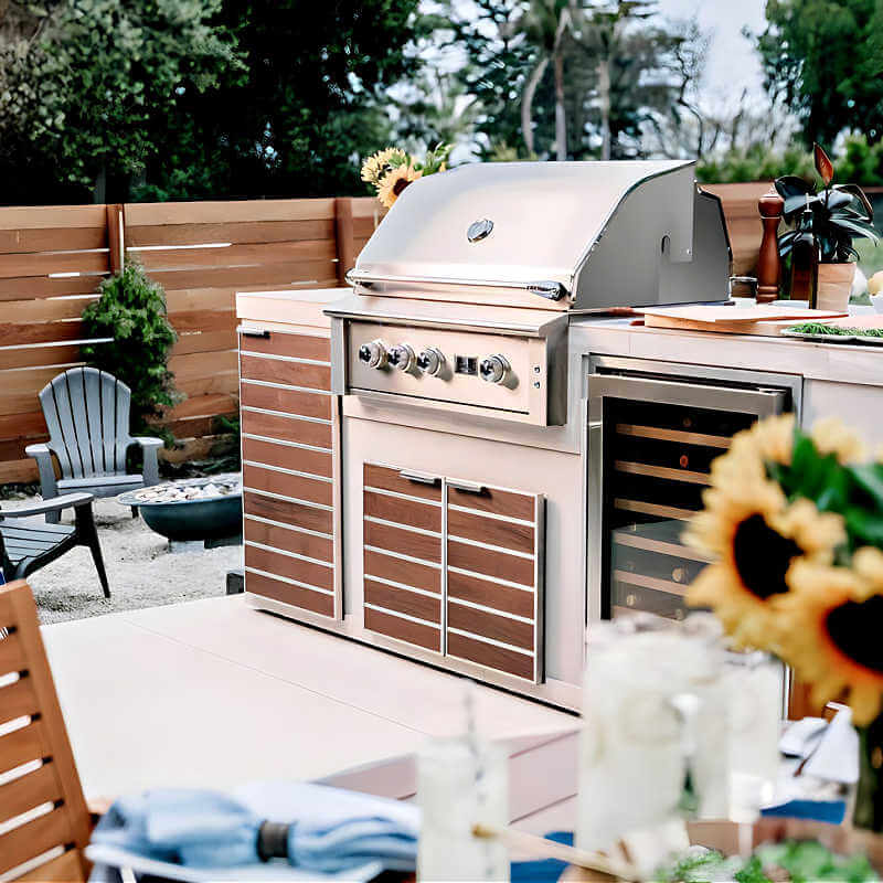 Summerset Alturi 42 Inch 3 Burner Built-In Gas Grill With Rotisserie | Shown in Outdoor Kitchen