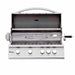 Summerset Sizzler 32 Inch 4 Burner Built-In Gas Grill | Double Lined Grill Hood