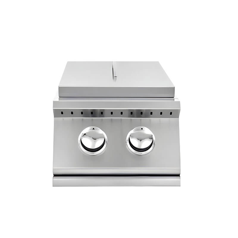 Summerset Sizzler Built-In Double Side Burner | Stainless Steel Removable Lid