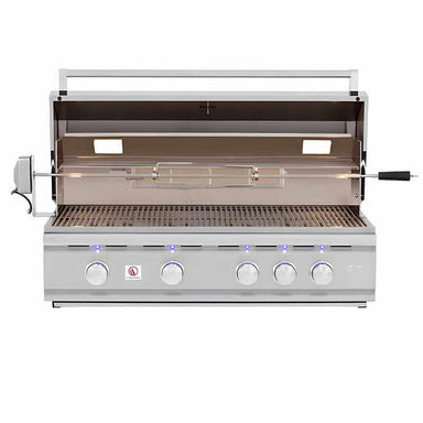 Summerset TRL 38 Inch 4 Burner Built-In Gas Grill With Rotisserie | Double Walled Stainless Steel Grill Hood