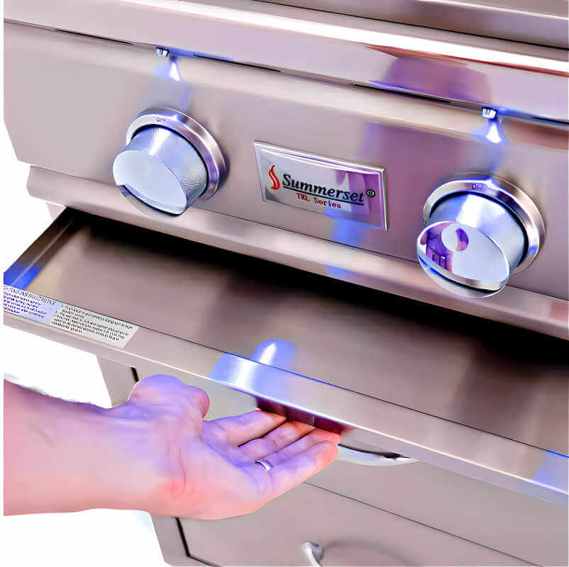 Summerset TRLD Deluxe 44 Inch 4 Burner Freestanding Gas Grill | Grease Tray