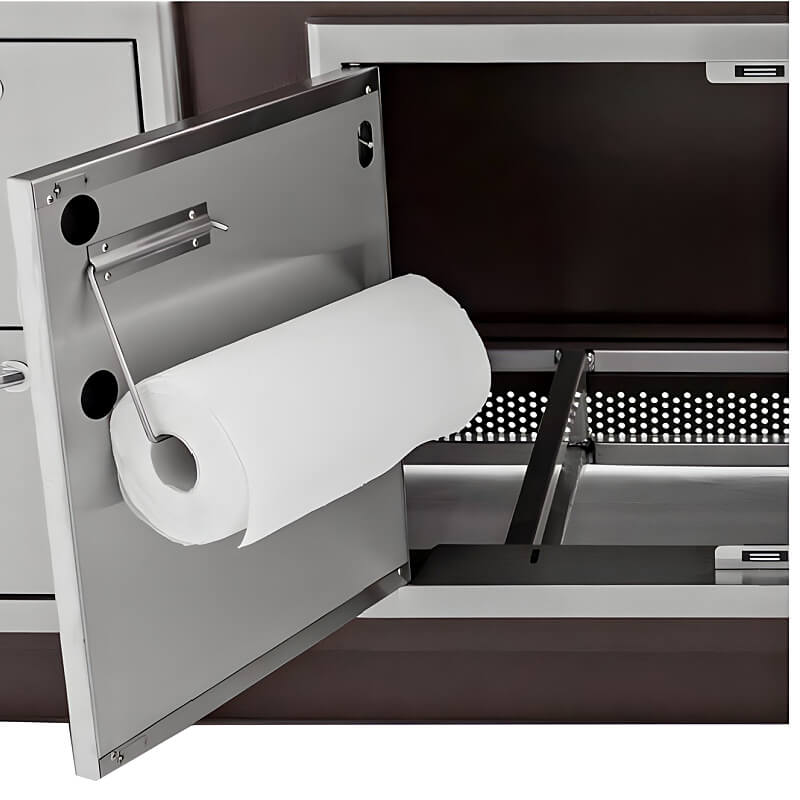 Blaze 32-Inch Stainless Steel Double Door | Paper Towel Holder