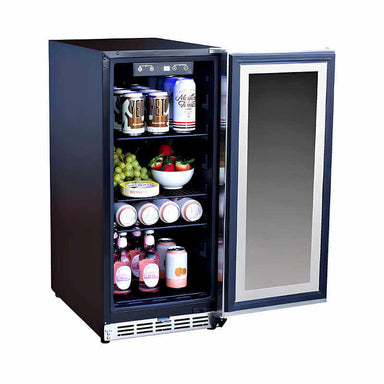 TrueFlame 15 Inch 3.2 Cu. Ft. Outdoor Refrigerator | 3 Shelf Storage Space