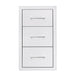 TrueFlame 17-Inch Stainless Steel Flush Mount Triple Drawer - TF-DR3-17
