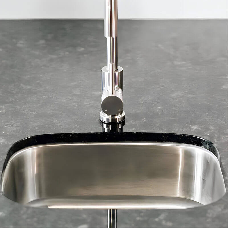 TrueFlame 19 X 15-Inch Undermount Sink | 360-Degree Gooseneck Faucet