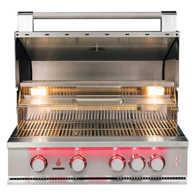 TrueFlame 32 Inch 4 Burner Built-In Gas Grill | 304 Stainless Steel Construction