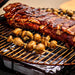 Vision Grills Elite XR402 Ceramic Kamado Grill with Ribs Cooking on Top Tier