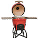 Vision Grills Professional C-Series Ceramic Kamado Grill in Red with Thick Ceramic Body