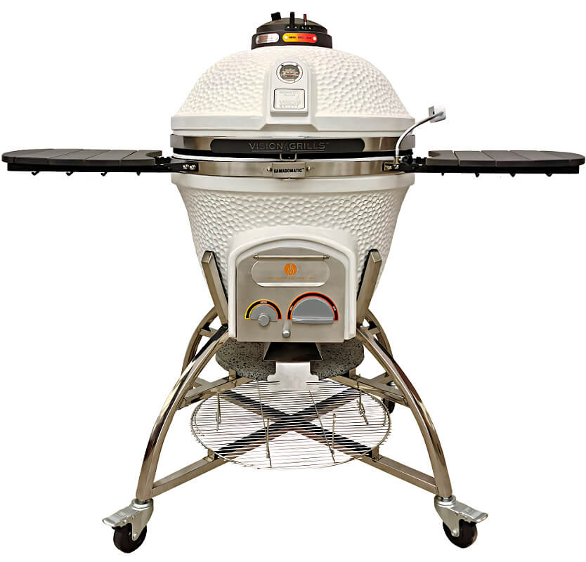 Vision Grills XD702 Maxis Ceramic Kamado Grill in White