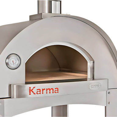 WPPO Karma Professional 32 Inch Stainless Steel Wood Fired Pizza Oven | Door Opening Interior
