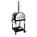 WPPO Traditional Black 25-Inch Dual Fueled Pizza Oven With Gas Attachment | Stainless Steel Door