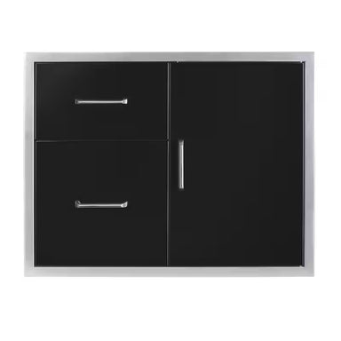 Wildfire Outdoor Living Ranch 30  Inch Door Drawer Combo with Stainless Steel Black  Finish