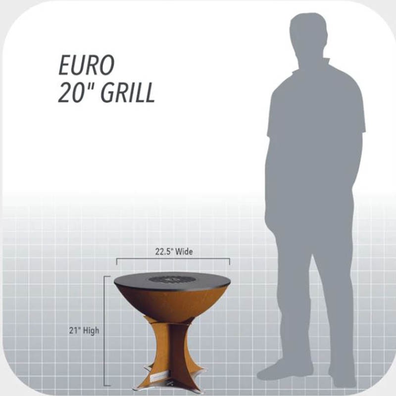Outdoor grill with tall stand