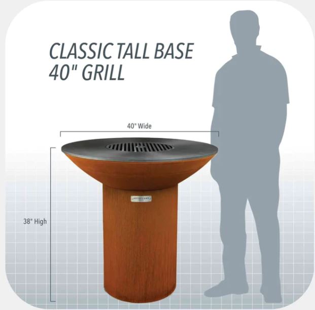 Round Base Wood Burning Grill with Removable Center