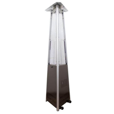 AZ Patio Tall Commercial Natural Gas Triangle Glass Tube Heater-Hammered Bronze
