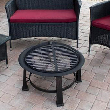 30" Wood Burning Firepit with Cooking Grate
