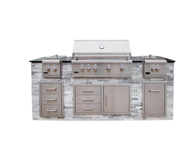 Broilmaster Premium Grills 42" Stainless Built In Gas Grill BSG424N Perfect Outdoor Kitchen Setup