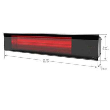 Dimplex DIR Outdoor/Indoor Electric Infrared Heater, 240V, 2200W Dimensions
