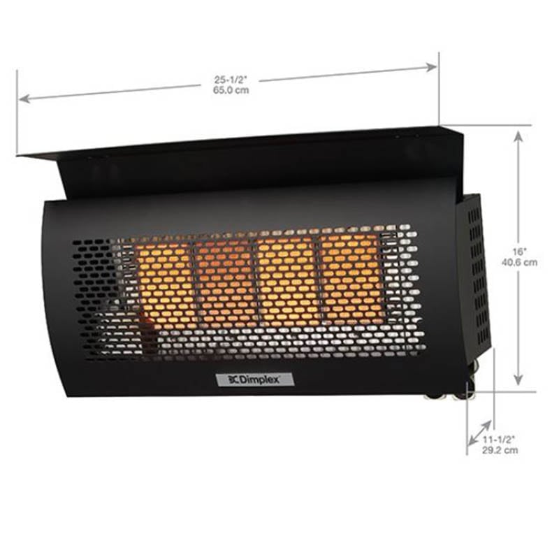 Dimplex Outdoor Wall-Mounted Gas Infrared Heater - X-DGR32WNG Model for Enhanced Heating Efficiency 