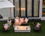 Stylish and Durable Fire Table with High-Quality Burner and Marble Porcelain Top