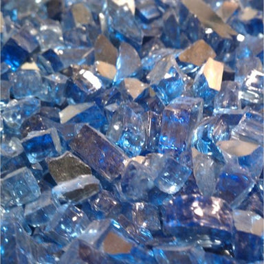 Emilyrose Outdoor Living Collection- Reflective Fire Glass Cobalt Blue