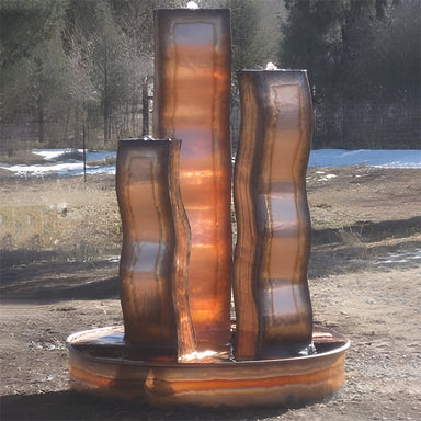 Fountains By Design Triple Flame Copper Fountain