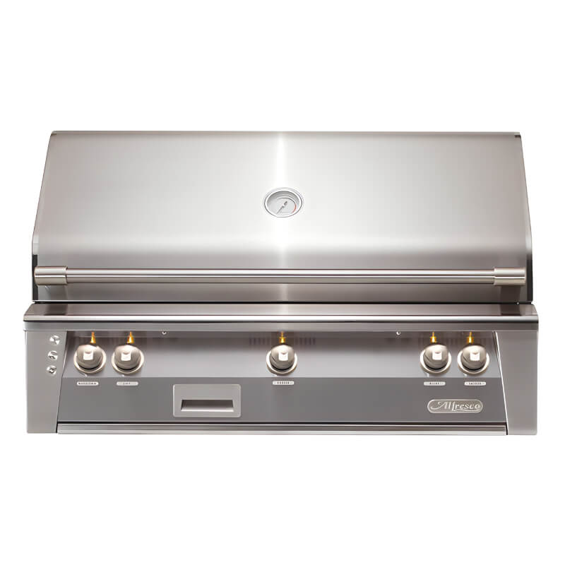 Alfresco 42-Inch Built-In Natural Gas Grill With Sear Zone And Rotisserie - ALXE-42SZ With Marine Armour | Signal Grey Built
