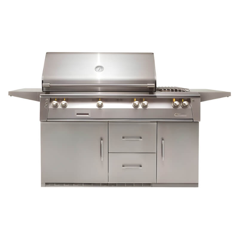 Alfresco ALXE 56" Standard All Grill W/ Cart With Marine Armour | Stainless Steel
