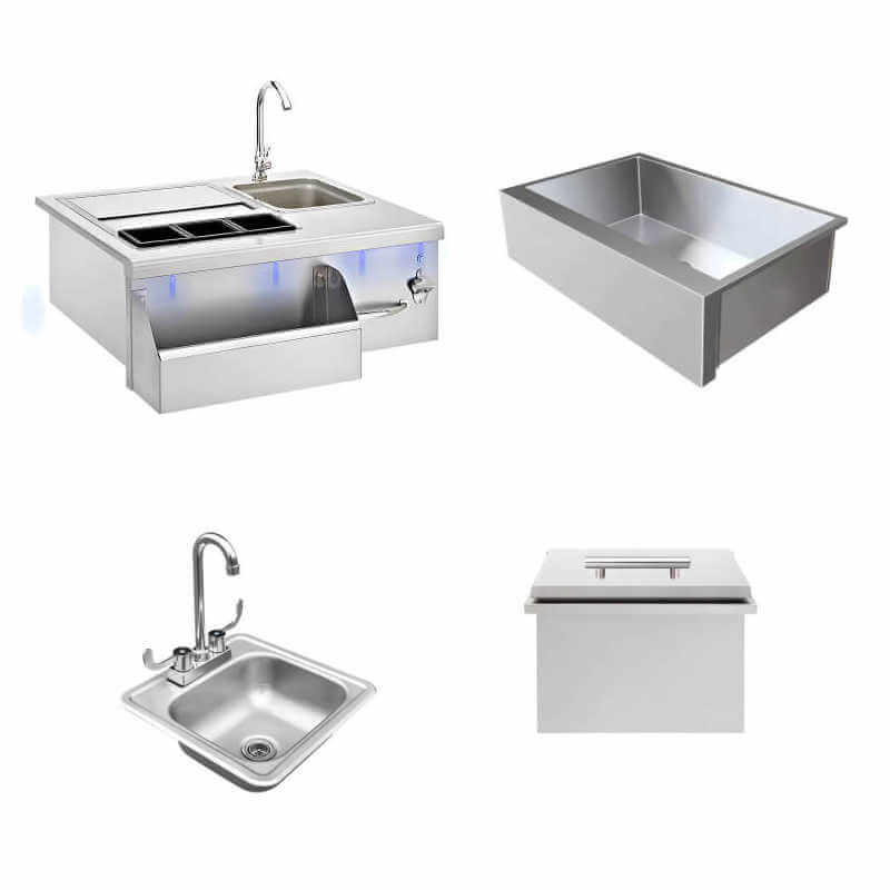 American Made Grills Sinks, Bar Prep, & Ice Chests