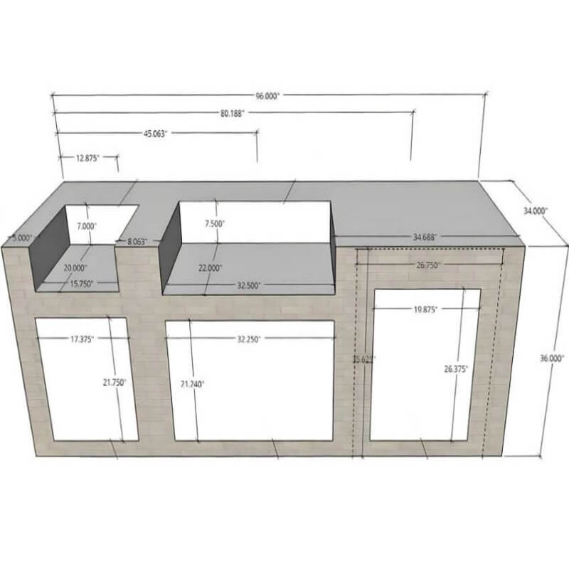 Ready To Finish Outdoor Kitchen Structures