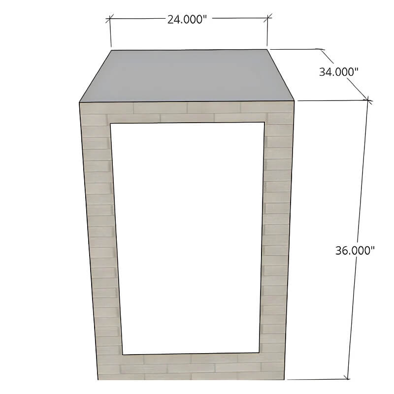 Ready To Finish Door / Drawer Outdoor Kitchen Cabinets