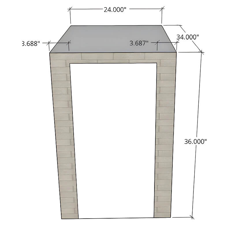 Ready To Finish Refrigerator / Ice Maker Outdoor Kitchen Cabinets