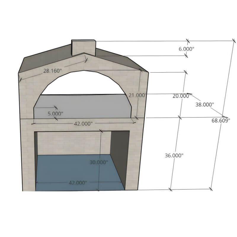 Ready To Finish Pizza Oven Outdoor Kitchen Cabinet