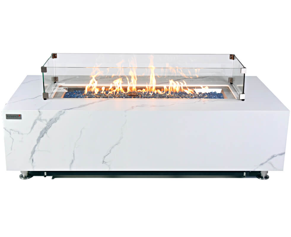 Porcelain Marble Fire Pit Table