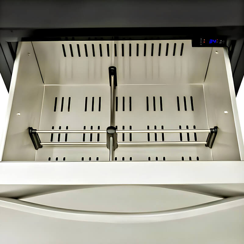 EZ Finish Systems 6 Ft Ready-To-Finish Grill Island | Blaze 23-Inch 5.1c Double Drawer Refrigerator  | Aluminum Drawer Construction