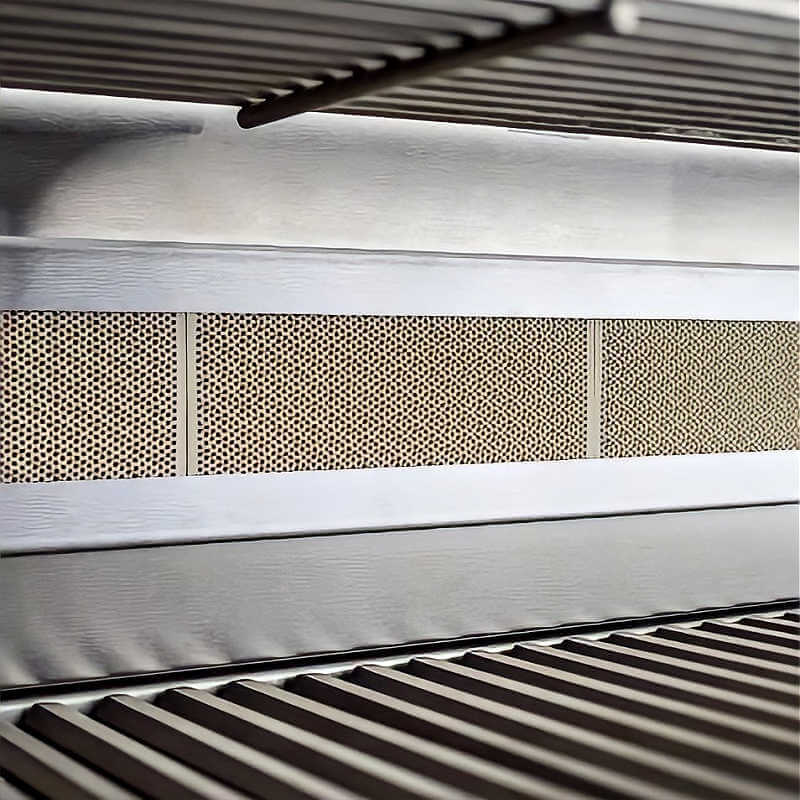 EZ Finish Systems 6 Ft Ready-To-Finish Grill Island | Blaze Professional LUX 34-Inch 3 Burner Gas Grill | Rotisserie Burner Close Up