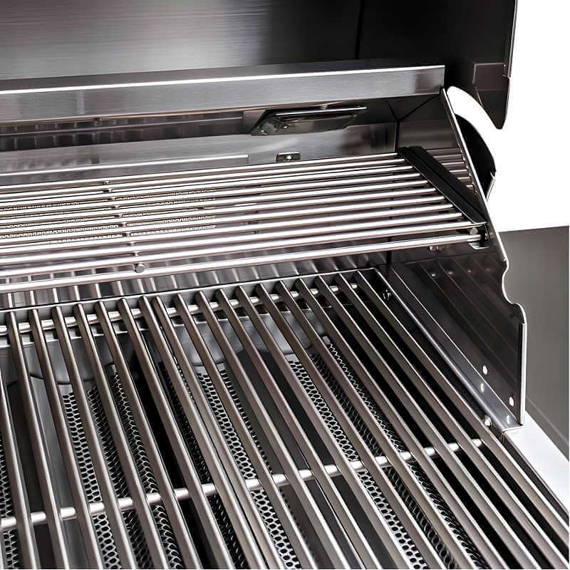 EZ Finish 6 Ft Ready-To-Finish Grill Island | Blaze LTE 32-Inch Gas Grill | Removable Warming Rack