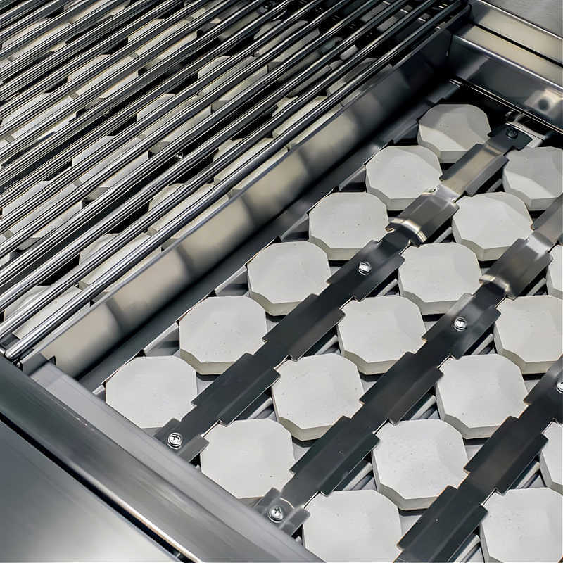 American Made Grills Alturi 42 Inch 3 Burner Freestanding Gas Grill | Easy Clean Ceramic Briquette Trays