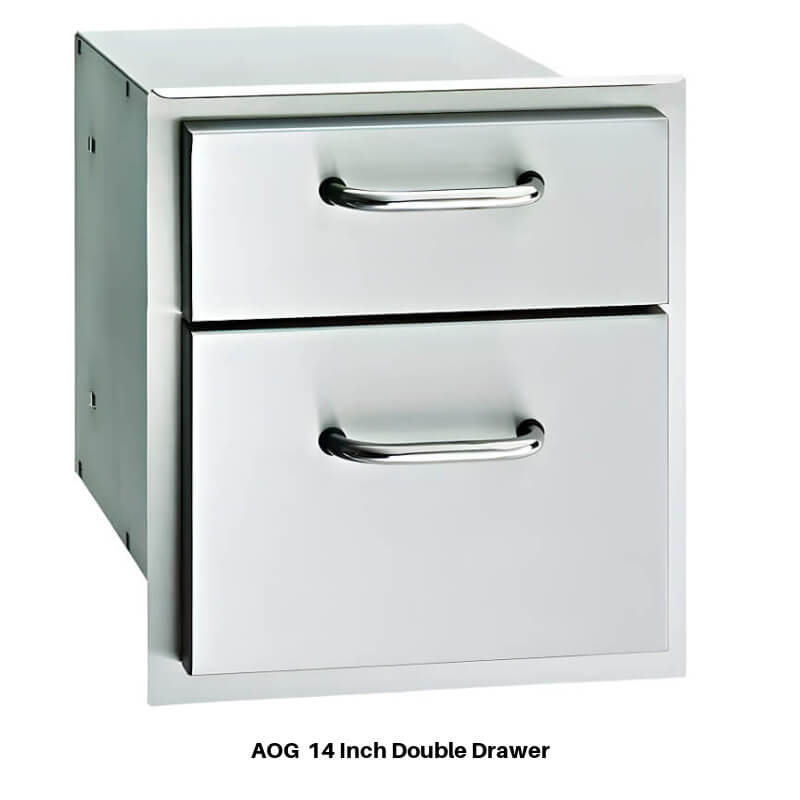 AOD 14 Inch Double Drawer in Stainless Steel