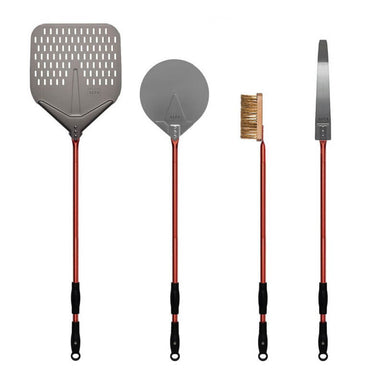 Alfa 36-Inch 4-Piece Pizza Peel Set - Red